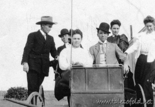 Riding in a Cart at the Legg Home, Dickens County, Texas
