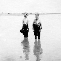 Walter Murchison and Rogers Boy in Wading, Dickens County, Texas.