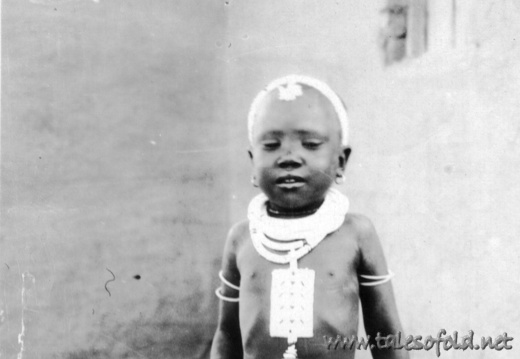 A South African Child in an Outfit Made of Beads