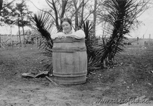 Dollie Daniel in a Barrel