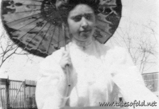 Dollie Daniel with an Umbrella