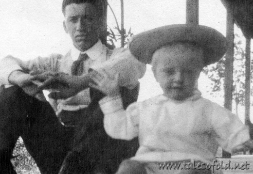 Omar Laws and his Son, Rhome,Texas