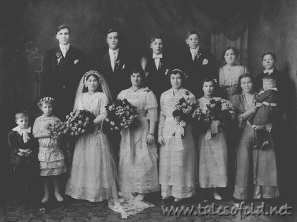 Stanley Wnuk and Verna Hajec Wedding, November 22, 1914