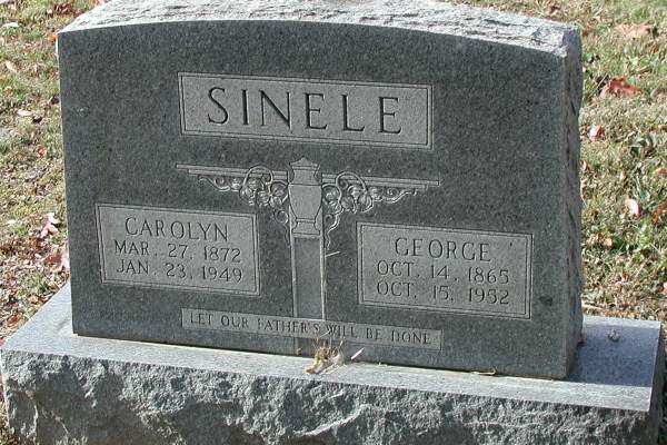 tombstone of George and Carolyn Sinele
