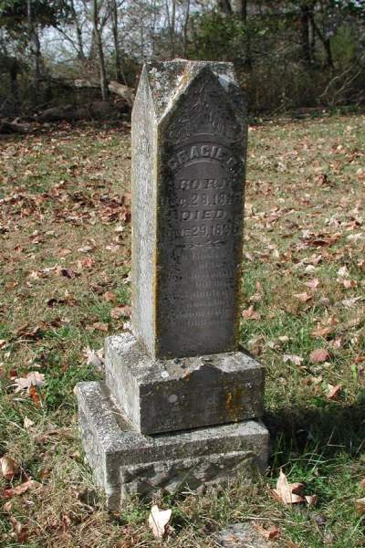 Tombstone of Gracie Baker