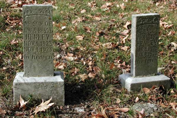 tombstone of Infant Son of Joseph M. and Mary Jane Lawrence