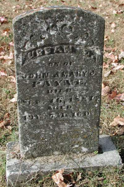 tombstone of Urban D. Payne