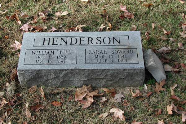 Tombstone of William and Sarah Henderson